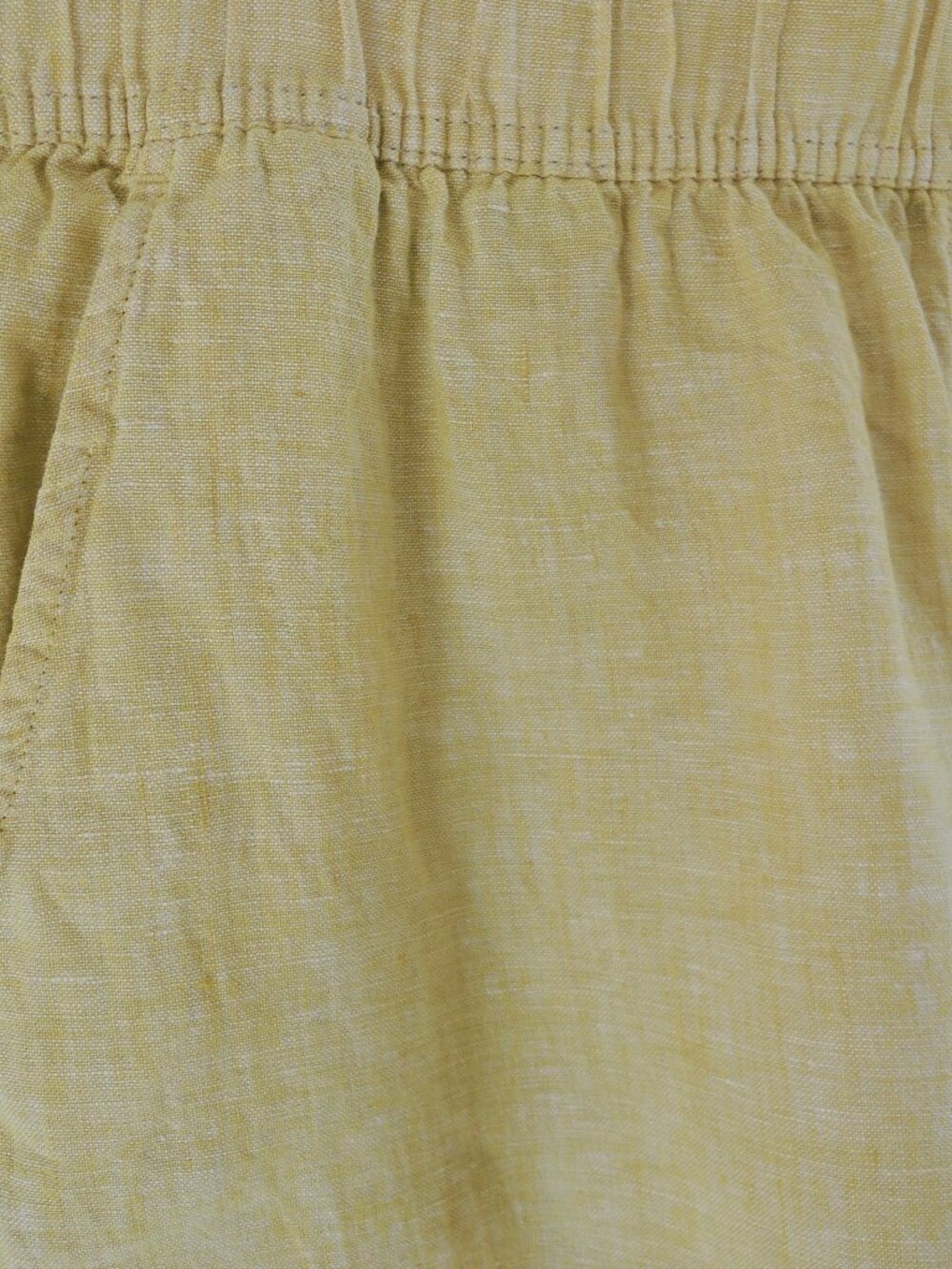 Tahari Yellow Euro Flax Linen Wide Leg Lagenlook Pants M - Picture 4 of 7